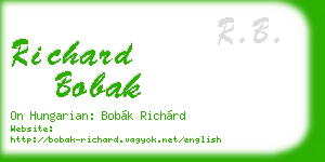 richard bobak business card