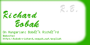 richard bobak business card